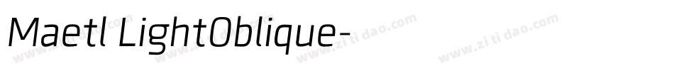 Maetl LightOblique字体转换